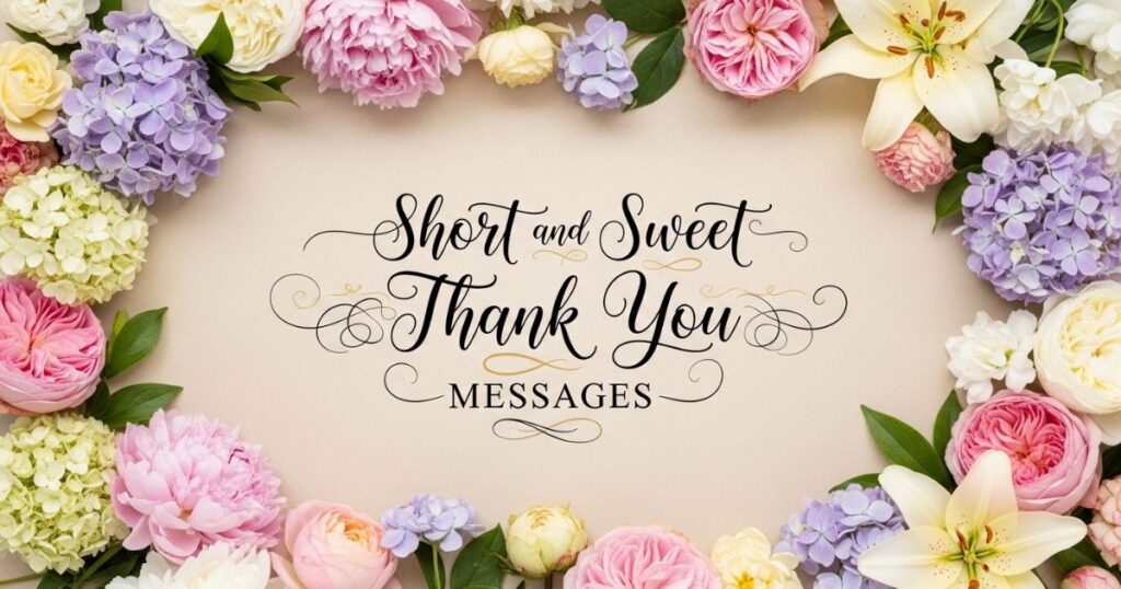 Short and Sweet Thank You Messages
