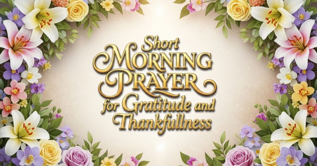 Short Morning Prayer for Gratitude and Thankfulness