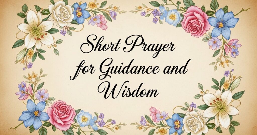 Short Prayer for Guidance and Wisdom