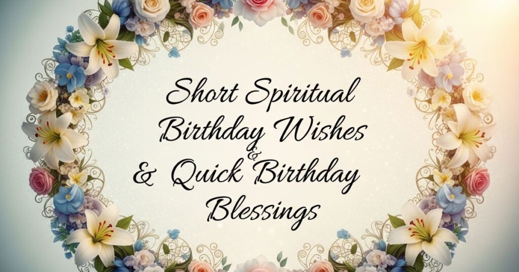 Short Spiritual Birthday Wishes & Quick Birthday Blessings