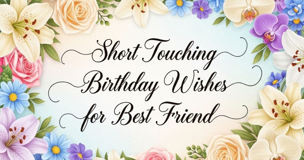 Short Touching Birthday Wishes for Best Friend