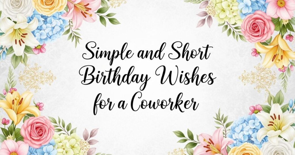 Simple and Short Birthday Wishes for Coworker