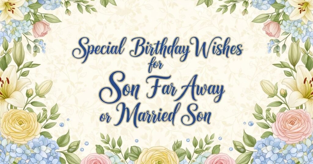 Special Birthday Wishes for Son Far Away or Married Son