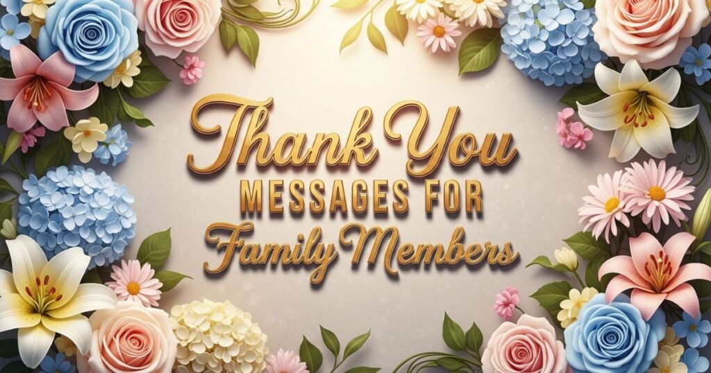 Thank You Messages for Family Members