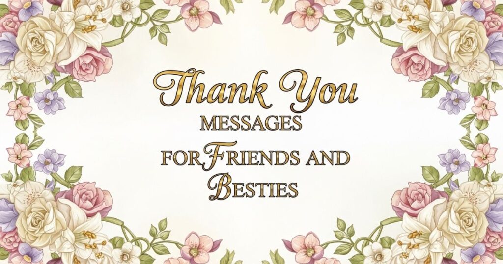 Thank You Messages for Friends and Besties