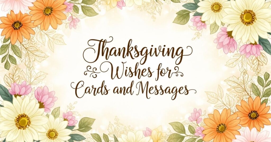 Thanksgiving Wishes for Cards and Messages