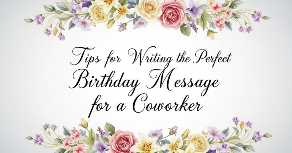 Tips for Writing the Perfect Birthday Message for a Coworker