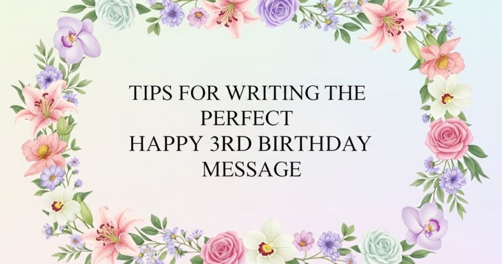 Tips for Writing the Perfect Happy 3rd Birthday Message