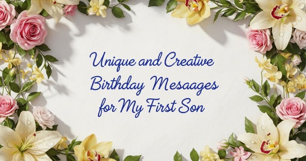 Unique and Creative Birthday Messages for My First Son