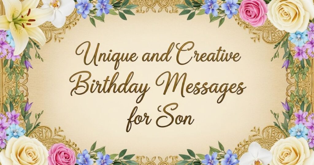 Unique and Creative Birthday Messages for Son