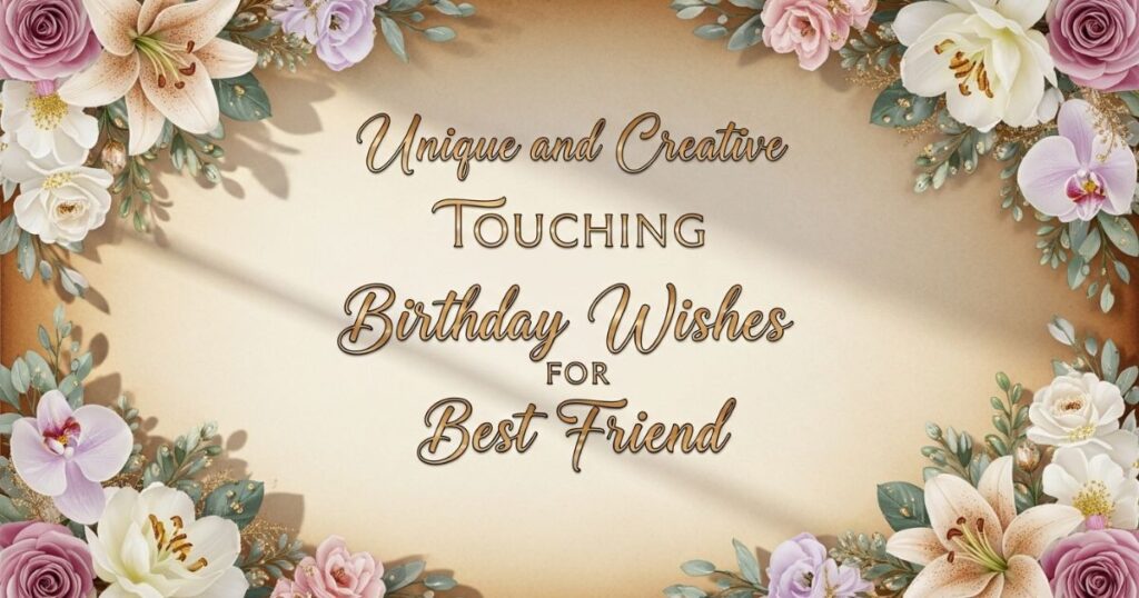 Unique and Creative Touching Birthday Wishes for Best Friend