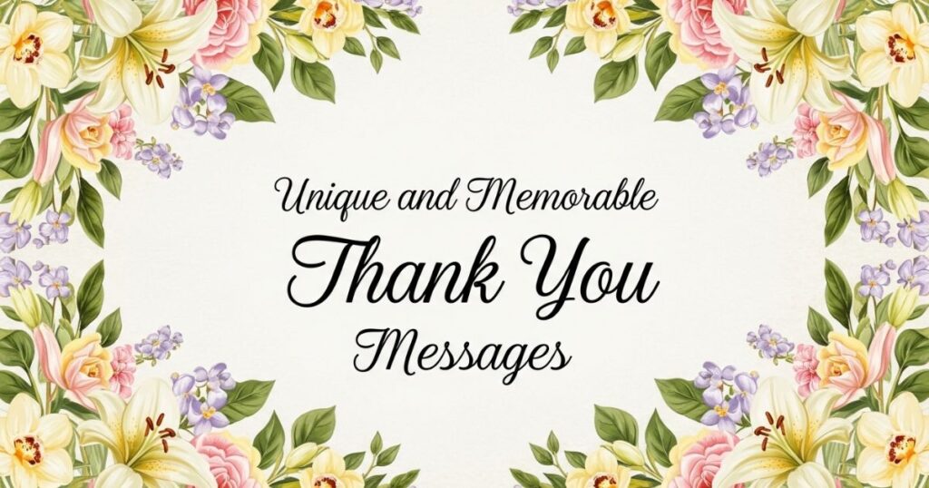 Unique and Memorable Thank You Messages