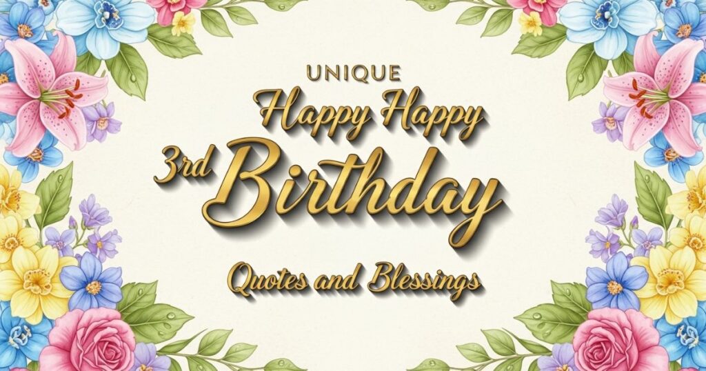 Unique Happy 3rd Birthday Quotes and Blessings