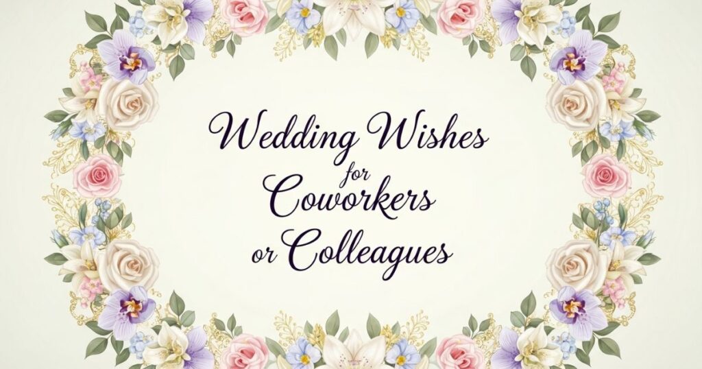 Wedding Wishes for Coworkers or Colleagues