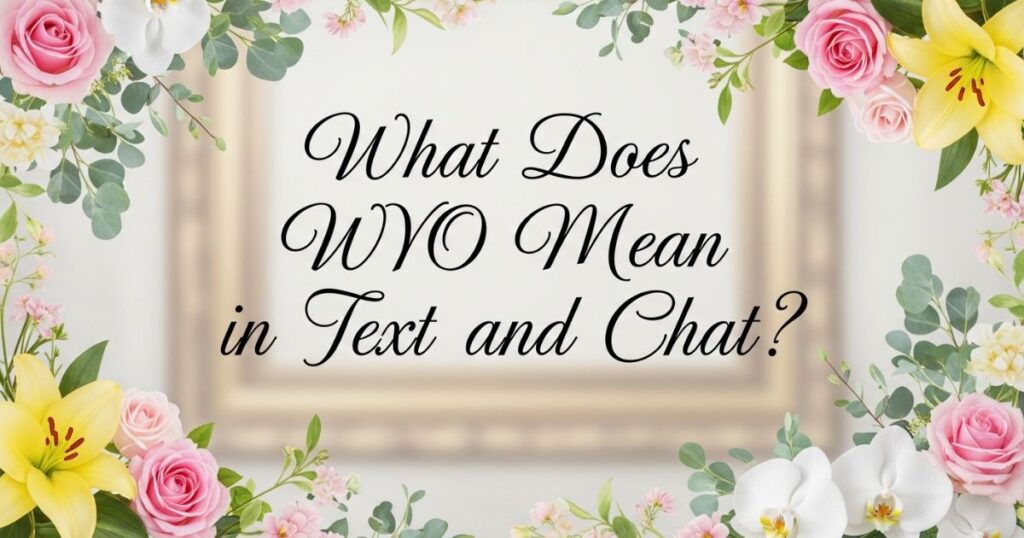 What Does WYO Mean in Text and Chat?