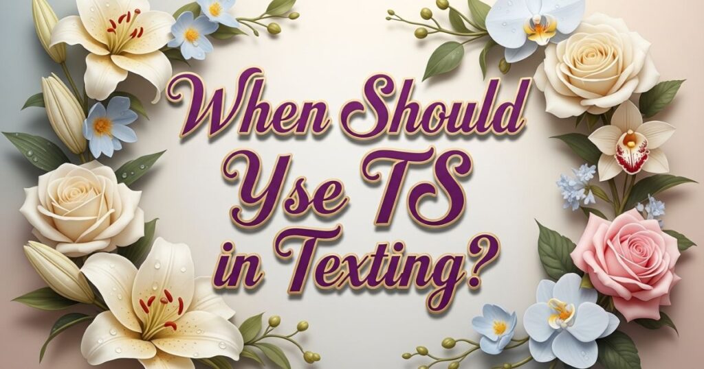 When Should You Use TS in Texting?
