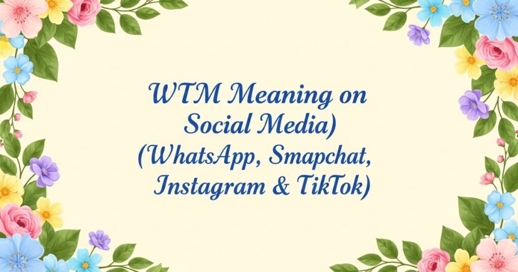 WTM Meaning on Social Media (WhatsApp, Snapchat, Instagram & TikTok)