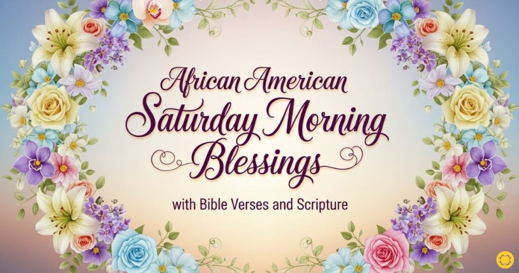 African American Saturday Morning Blessings with Bible Verses and Scripture