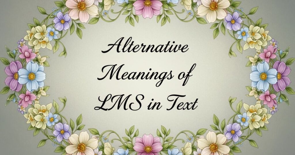 Alternative Meanings of LMS in Text