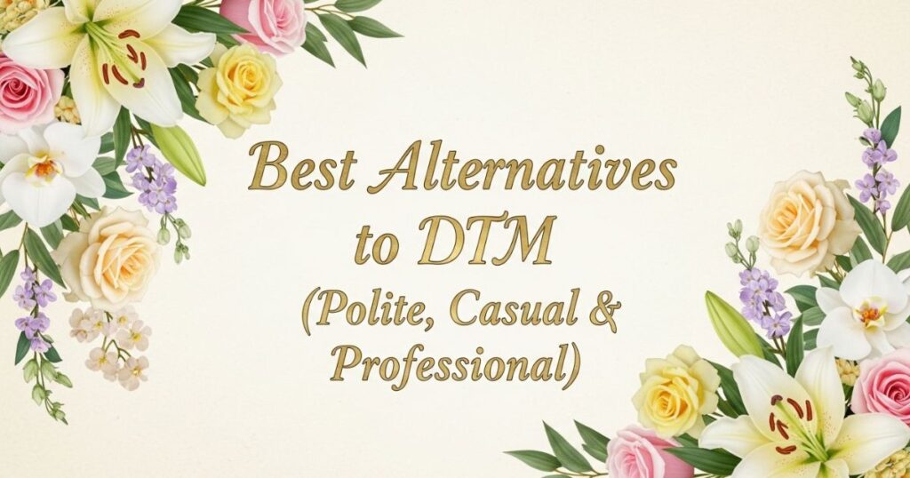 Best Alternatives to DTM (Polite, Casual & Professional)
