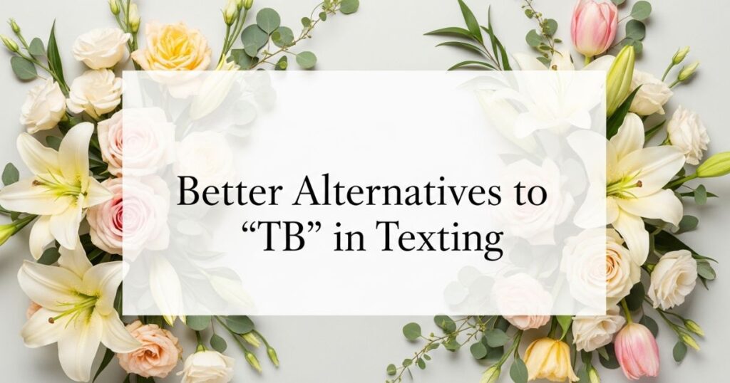 Better Alternatives to “TB” in Texting