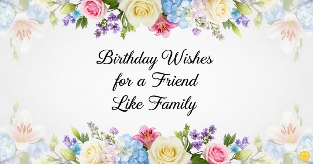 Birthday Wishes for a Friend Like Family