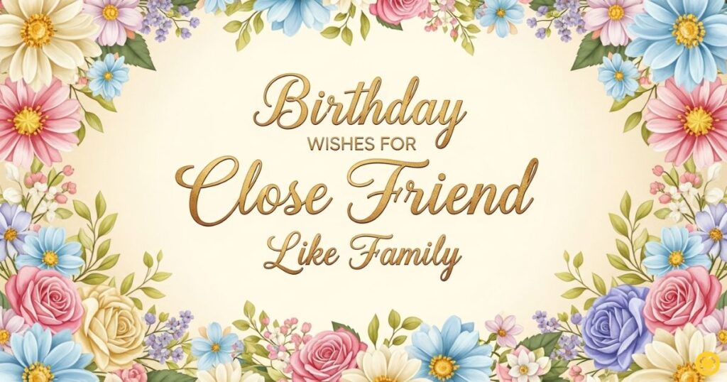 Birthday Wishes for Close Friend Like Family
