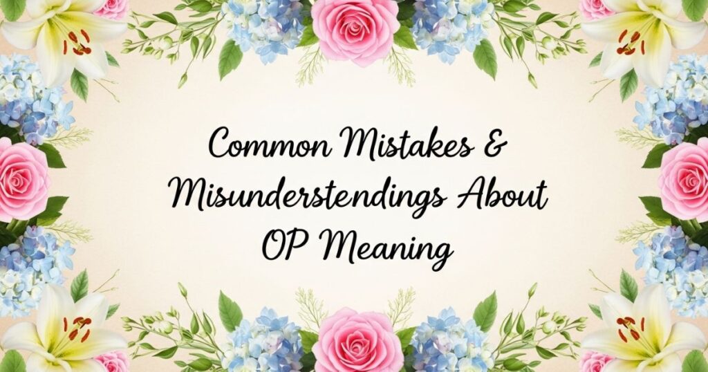 Common Mistakes & Misunderstandings About OP Meaning