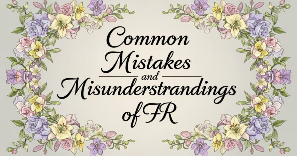 Common Mistakes and Misunderstandings of FR