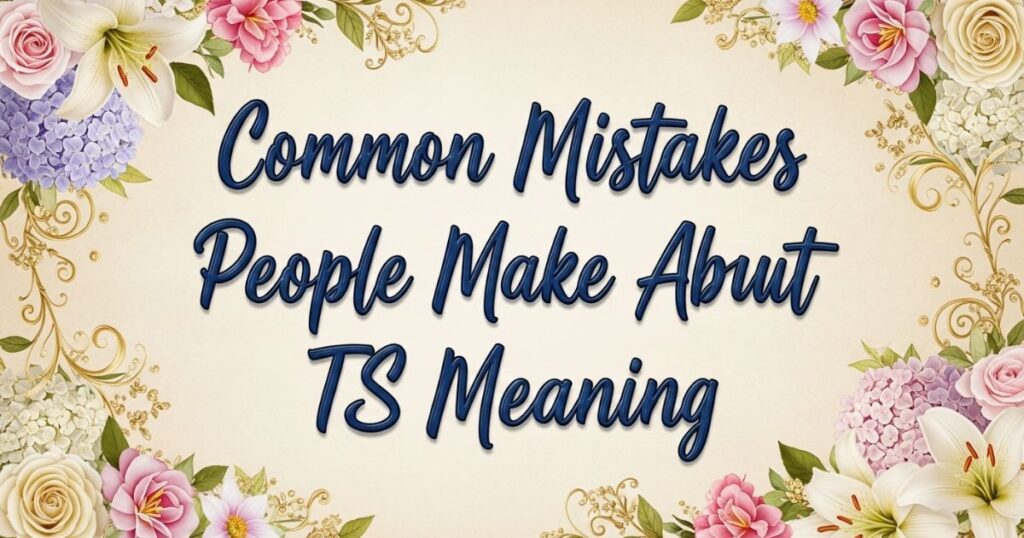 Common Mistakes People Make About TS Meaning