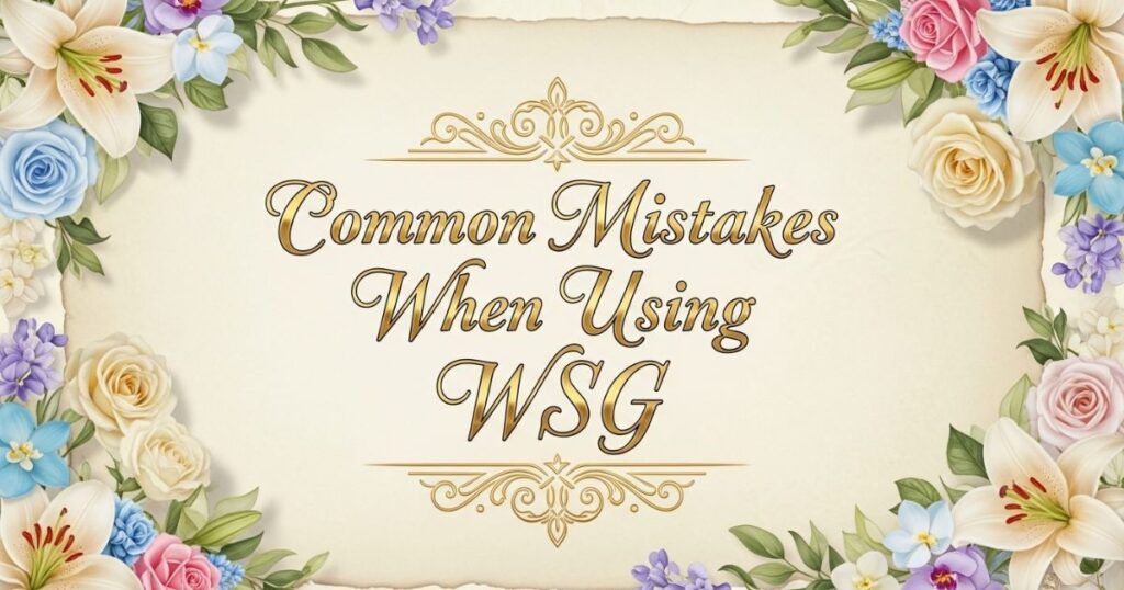 Common Mistakes When Using WSG