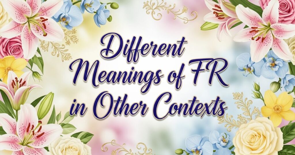 Different Meanings of FR in Other Contexts