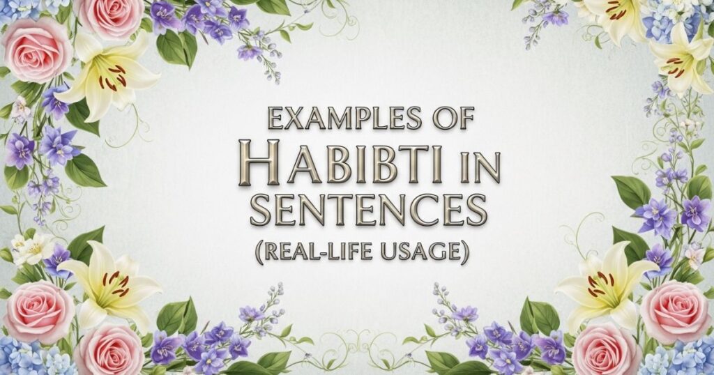 Examples of Habibti in Sentences (Real-Life Usage)
