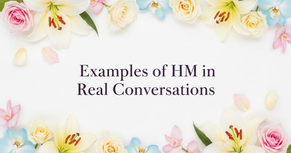 Examples of HM in Real Conversations