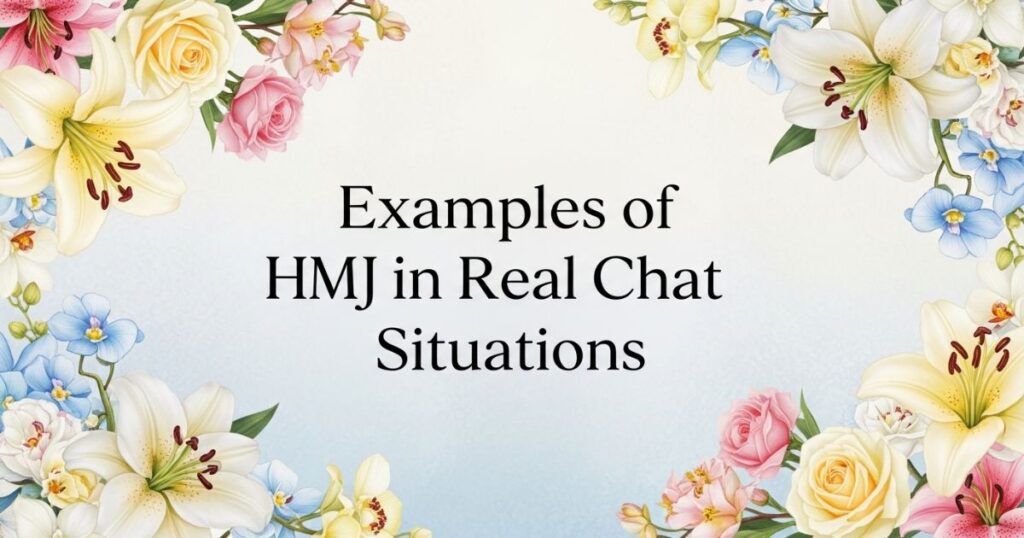 Examples of HMJ in Real Chat Situations