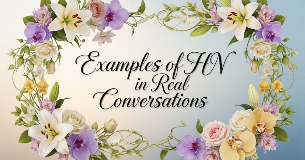 Examples of HN in Real Conversations