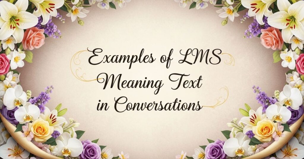 Examples of LMS Meaning Text in Conversations