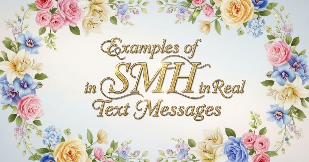 Examples of SMH in Real Text Messages