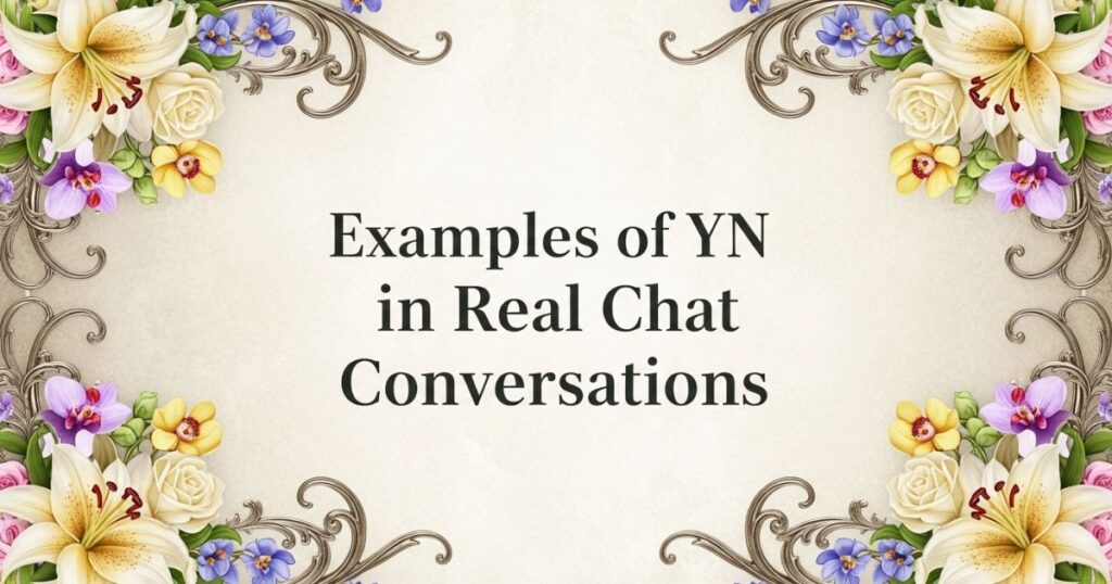 Examples of YN in Real Chat Conversations