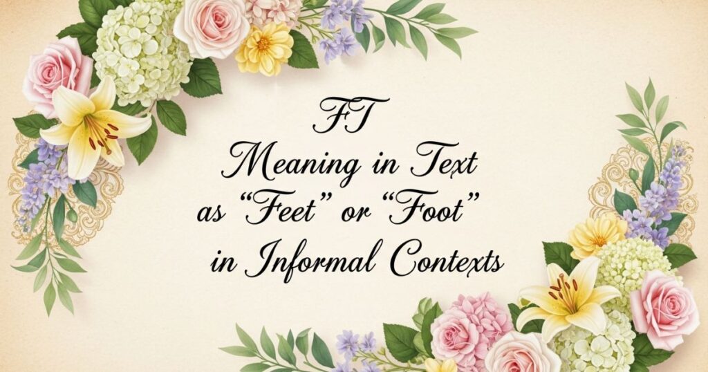 FT Meaning in Text as “Feet” or “Foot” in Informal Contexts