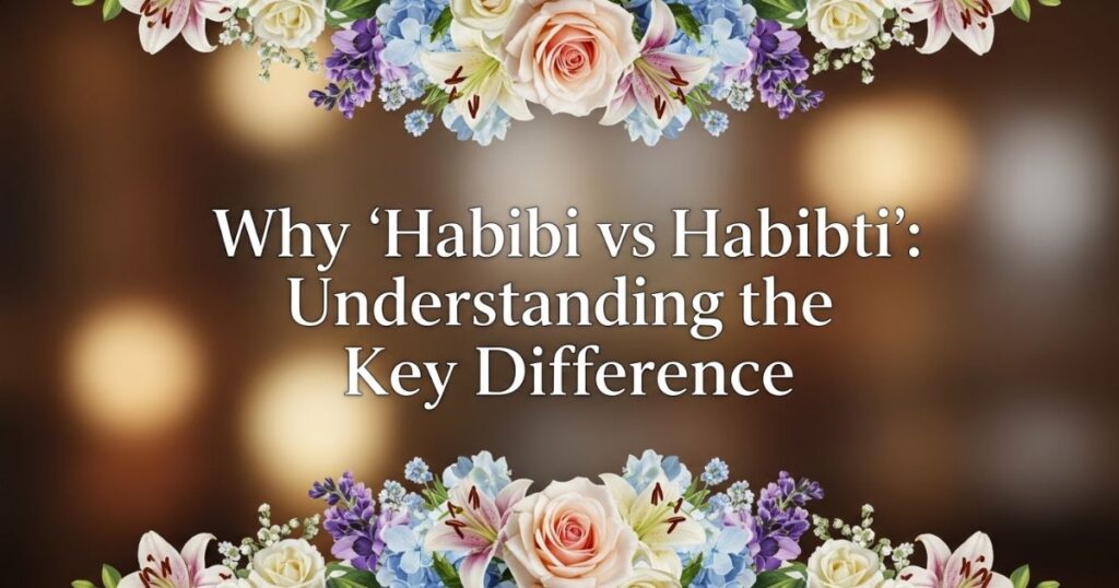 Habibi vs Habibti: Understanding the Key Difference