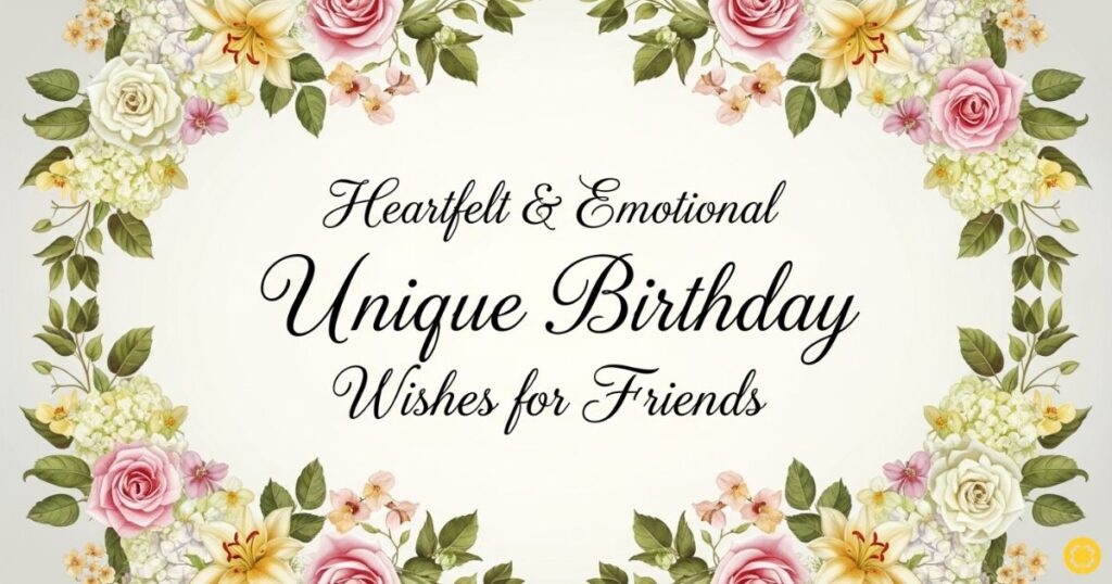 Heartfelt & Emotional Unique Birthday Wishes for Friends