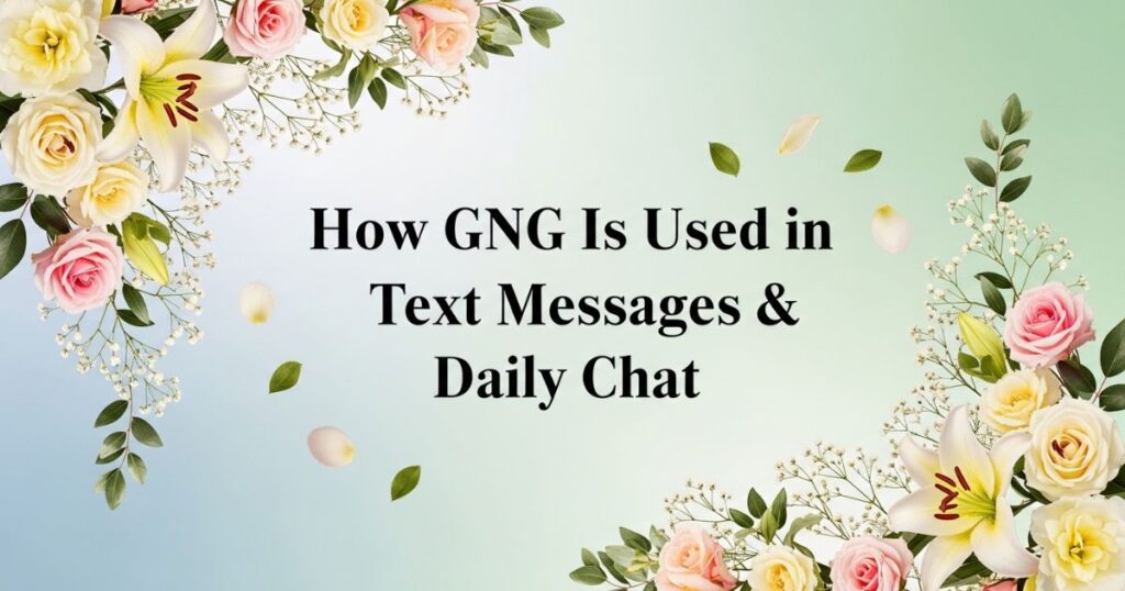 How GNG Is Used in Text Messages & Daily Chat