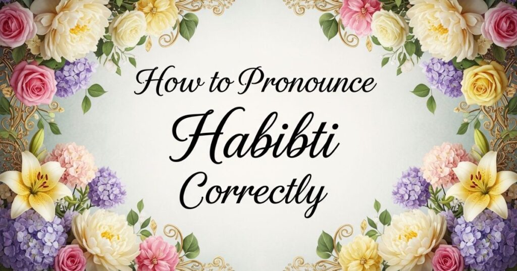 How to Pronounce Habibti Correctly