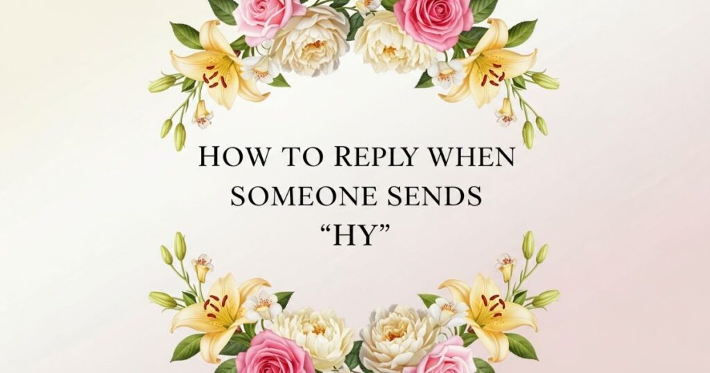 How to Reply When Someone Sends “HY”
