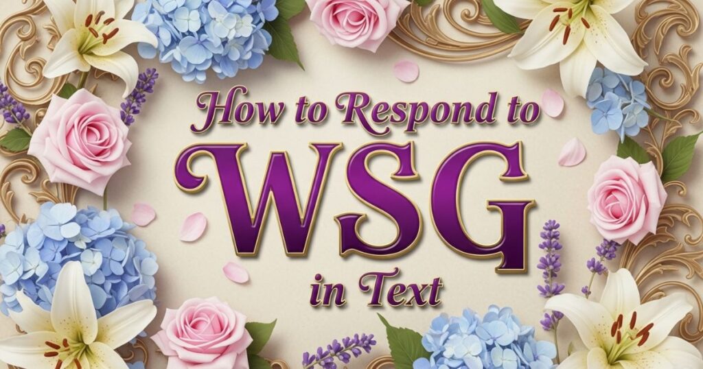 How to Respond to WSG in Text