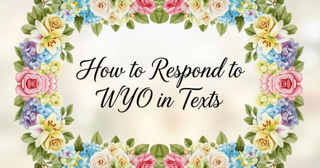 How to Respond to WYO in Texts