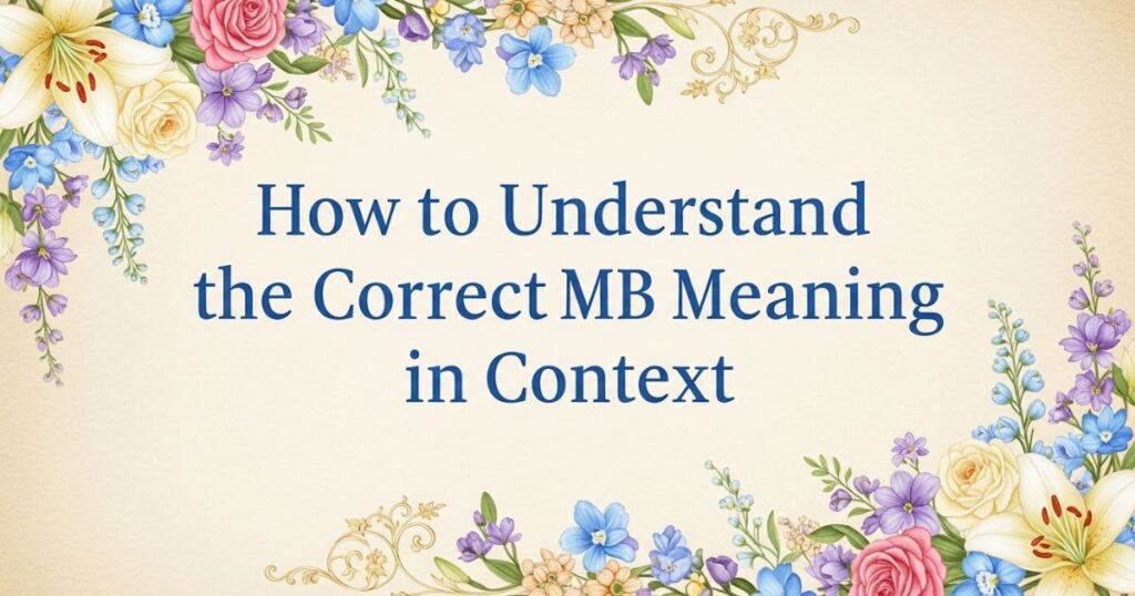 How to Understand the Correct MB Meaning in Context