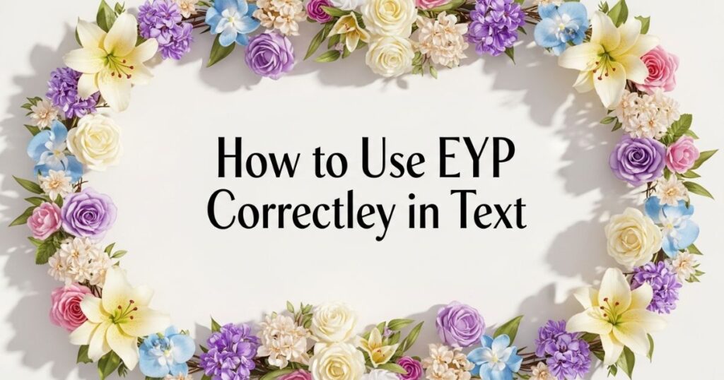 How to Use EYP Correctly in Text