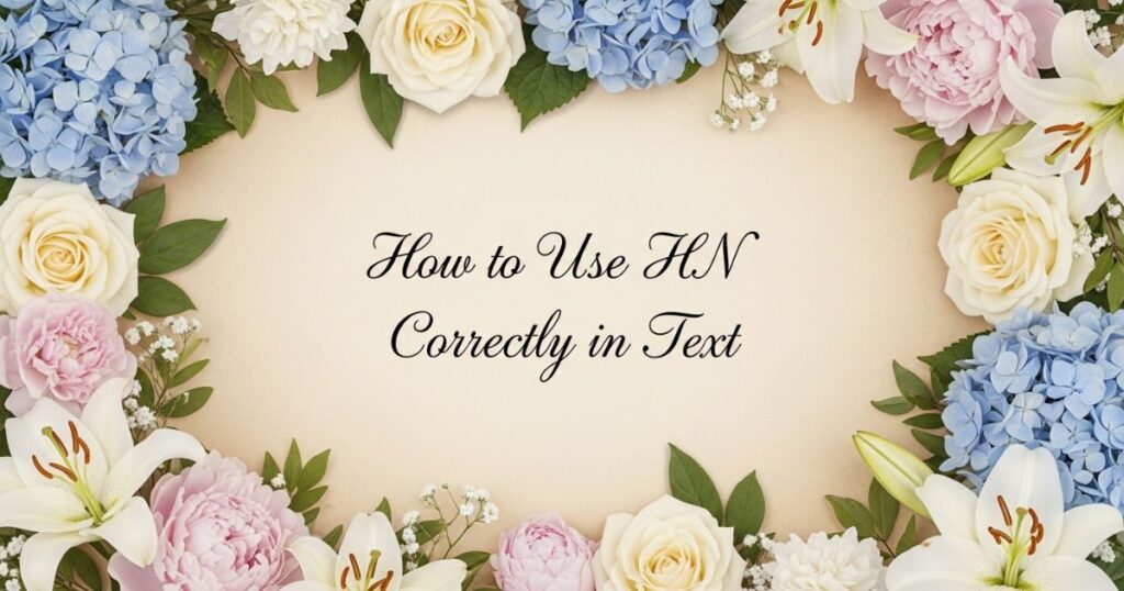 How to Use HN Correctly in Text